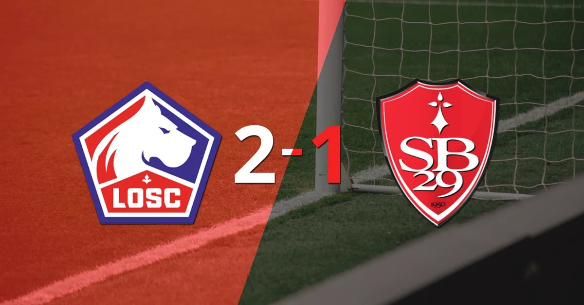 Lille beat Stade Brestois 2-1 at home