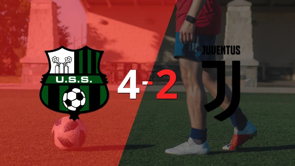 Gran triunfo de Sassuolo por 4 a 2 frente a Juventus