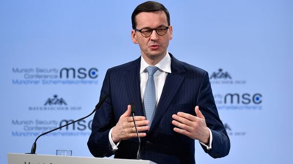 Mateusz Morawiecki, primer ministro polaco por el partido Ley y Justicia (AFP)