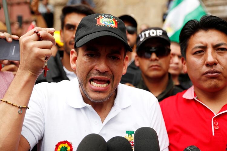 Luis Fernando Camacho, líder del Comité Cívico de Santa Cruz, fue una de las caras principales de las protestas que terminaron con la renuncia de Evo Morales y anunció que ahora será candidato. 