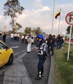 Se registran bloqueos en la calle 26 con carrera 116 - crédito Bogotá Tránsito