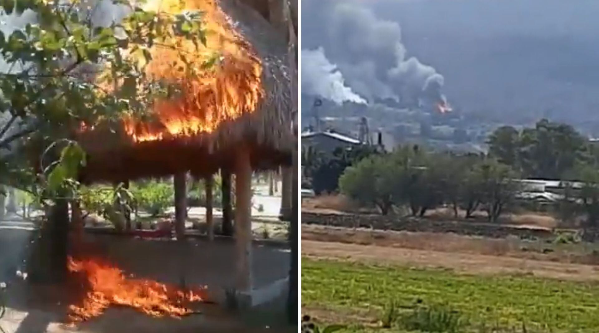 El comando armado le prendió fuego a las instalaciones del centro turístico(Foto: Especial)