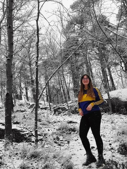 Su pasión por Boca en medio de las primeras nevadas en la capital sueca
