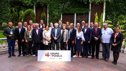 Foto de una reunión del Grupo de Puebla en 2019