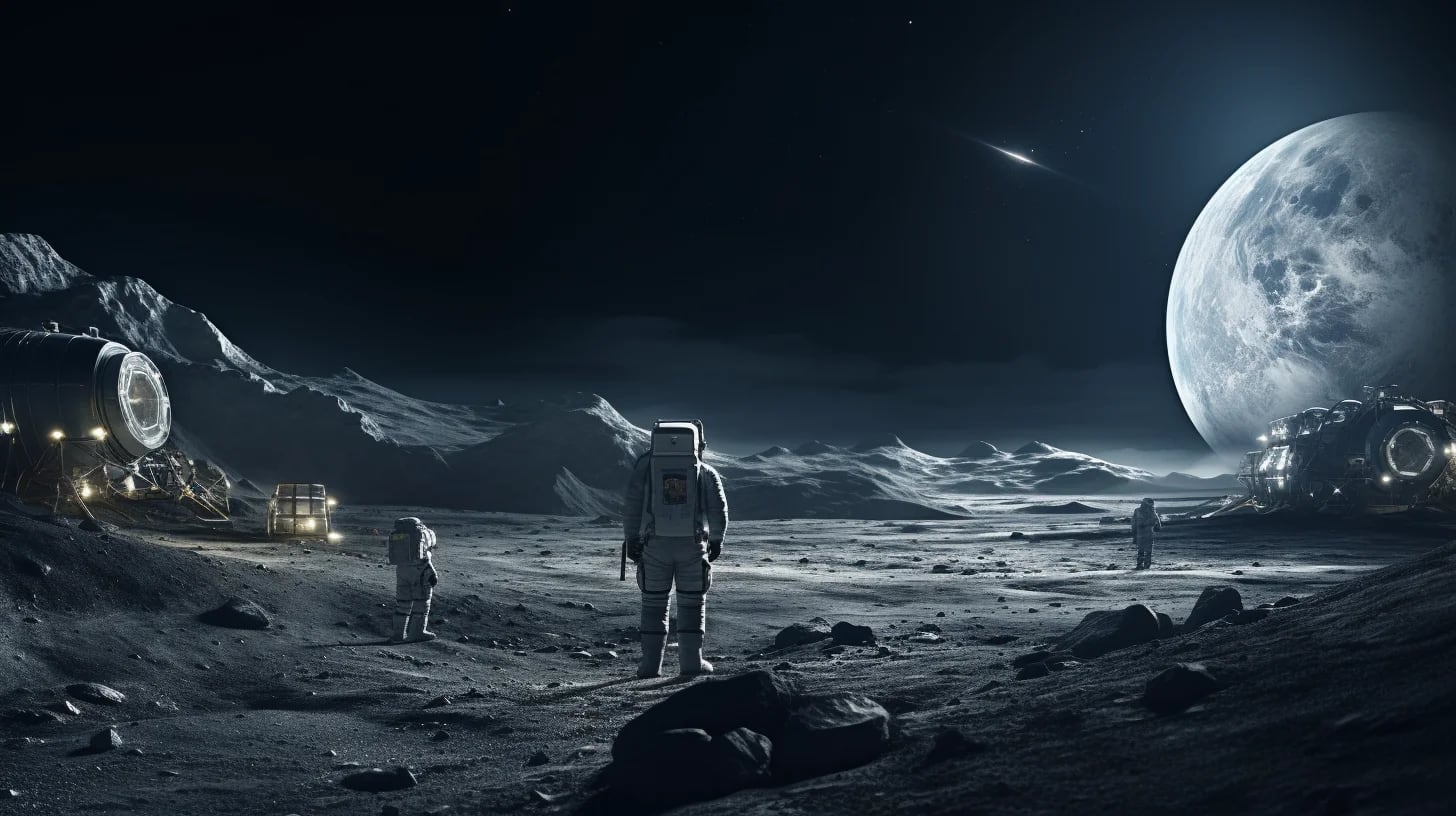 When will the next human trip to the moon be, according to Amnesty International?