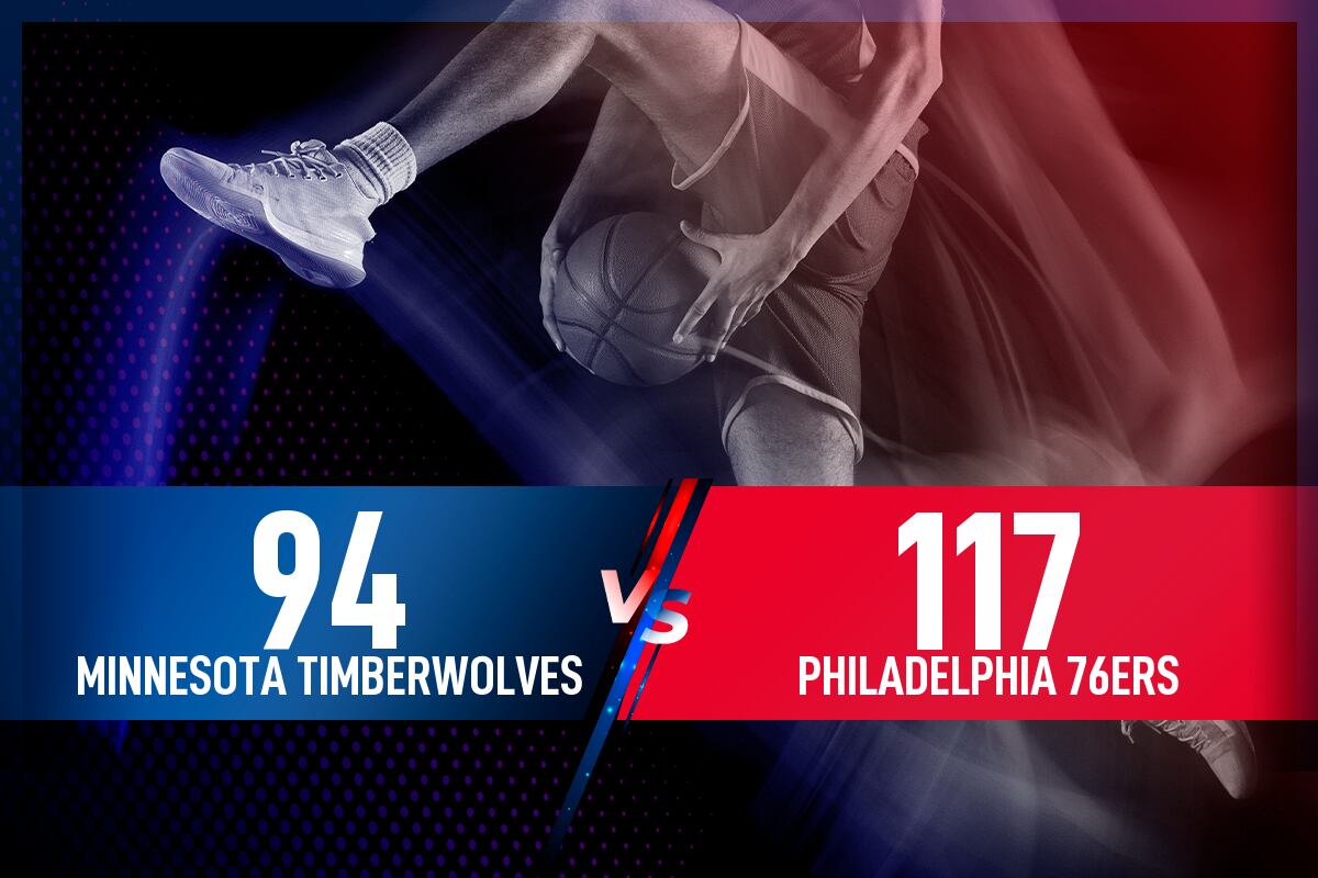 Minnesota Timberwolves - Philadelphia 76ers: Resultado, resumen y estadísticas en directo del partido de la NBA