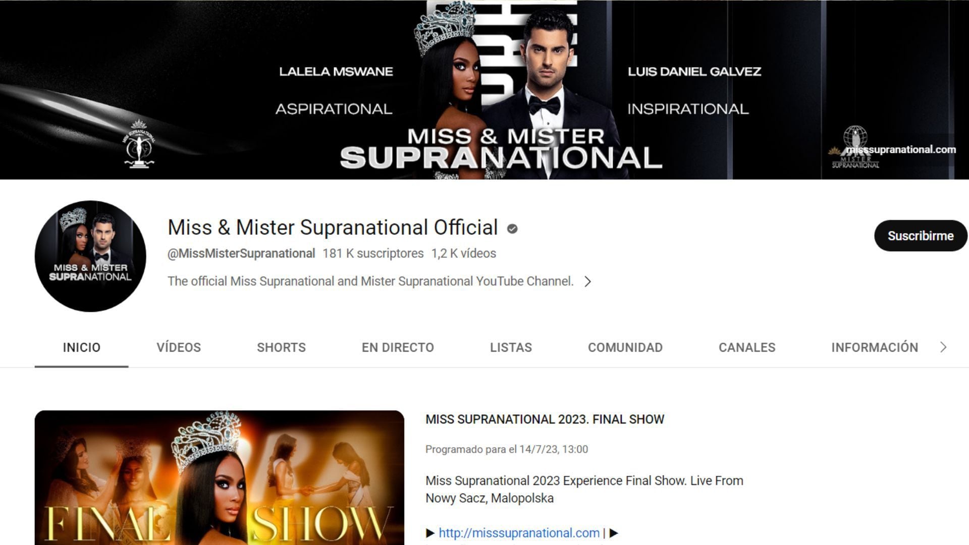Miss Supranational 2023. Captura de Youtube.