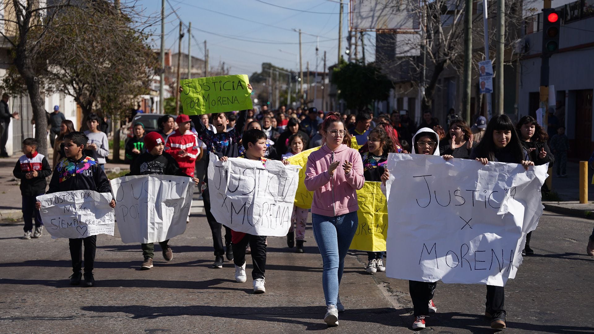 Marcha por el asesinato de Morena Domínguez (Foto: Franco Fafasuli)