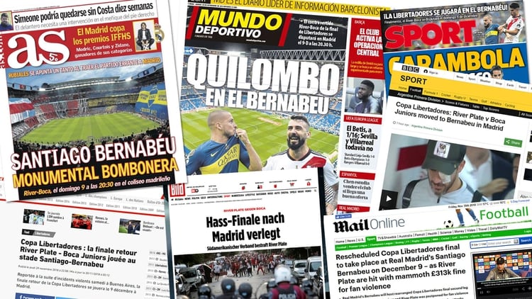 La prensa gráfica y radial española dedicada al fútbol o al deporte le dedican grandes espacios al River Boca. Otros países europeos también registran el evento