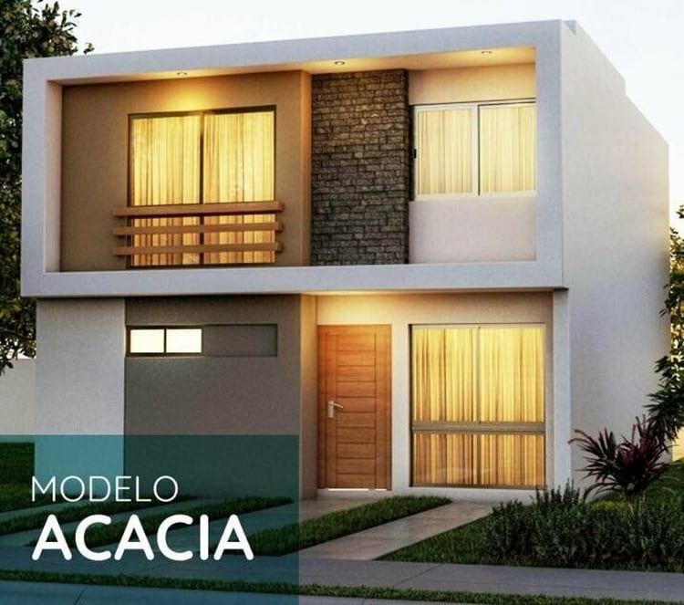 Este es el modelo acacia de una residencia de dos niveles (Foto: propiedades.com)