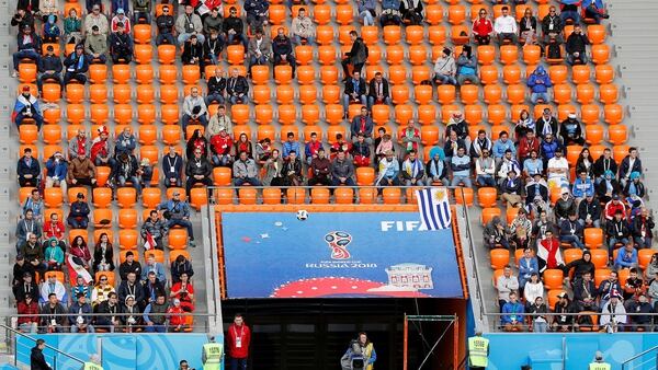 Pocos simpatizantes rusos fueron al estadio (Reuters)