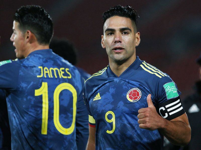 Radamel Falcao confesó cuál es el delantero de la selección Colombia que más le gusta actualmente.  Claudio Reyes/Pool vía REUTERS
