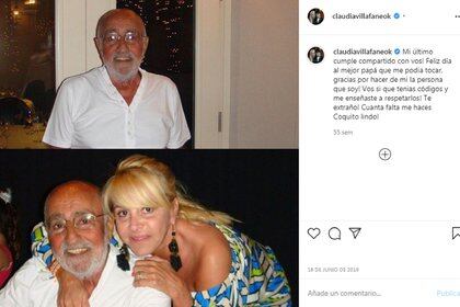 El último Día del Padre, Claudia Villafañe le dedicó un emotivo posteo en sus redes sociales a Coco