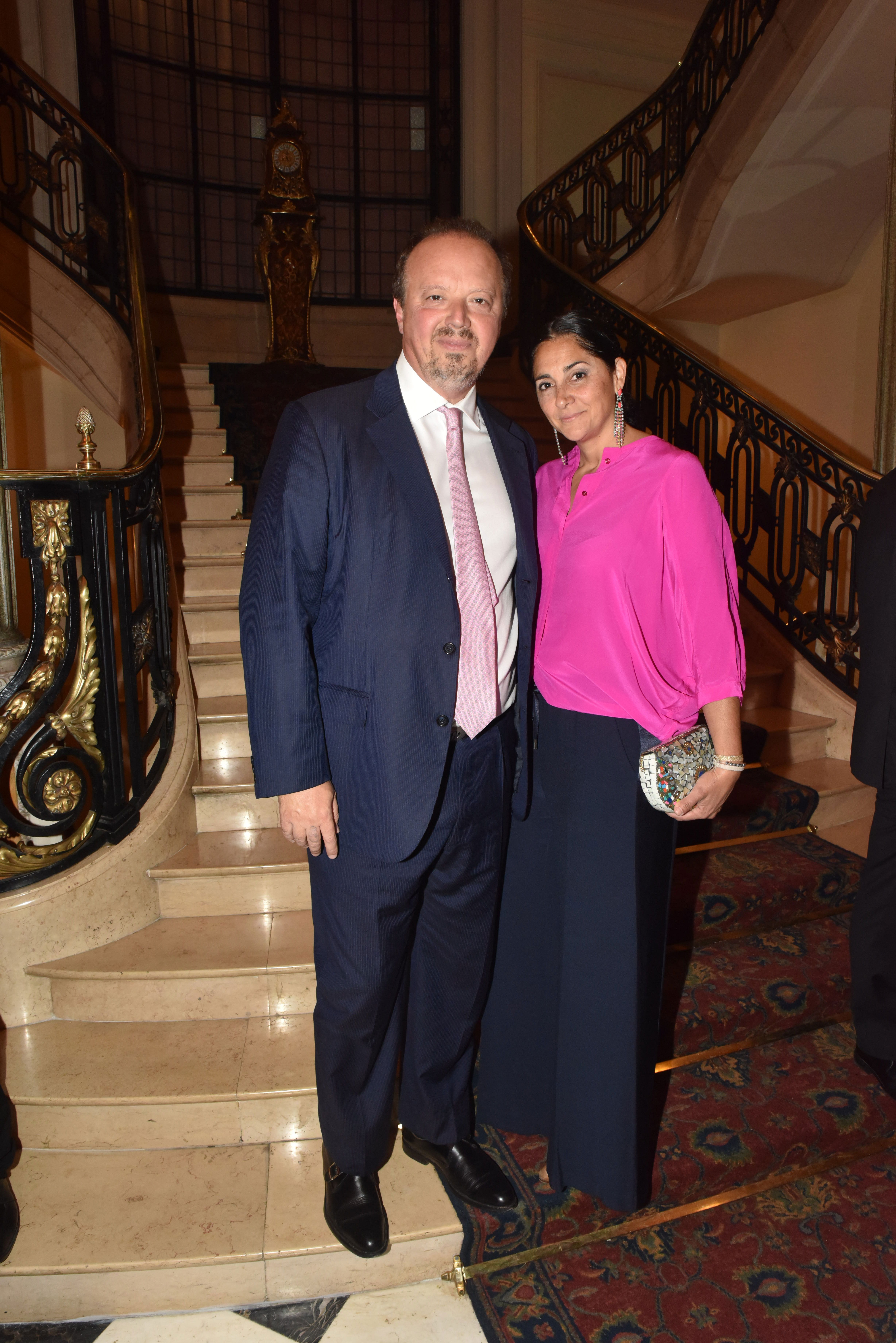 El presidente del Banco de Valores, Juan Ignacio Nápoli, y su mujer María Laura Cristinz 