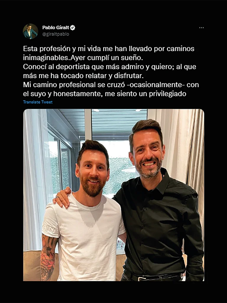 El momento en el que Pablo Giralt se quebró durante la entrevista con Lionel Messi