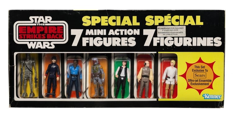 Las figuras se vendieron en este paquete especial de manera exclusiva en Sears en 1980 (Foto: Especial)