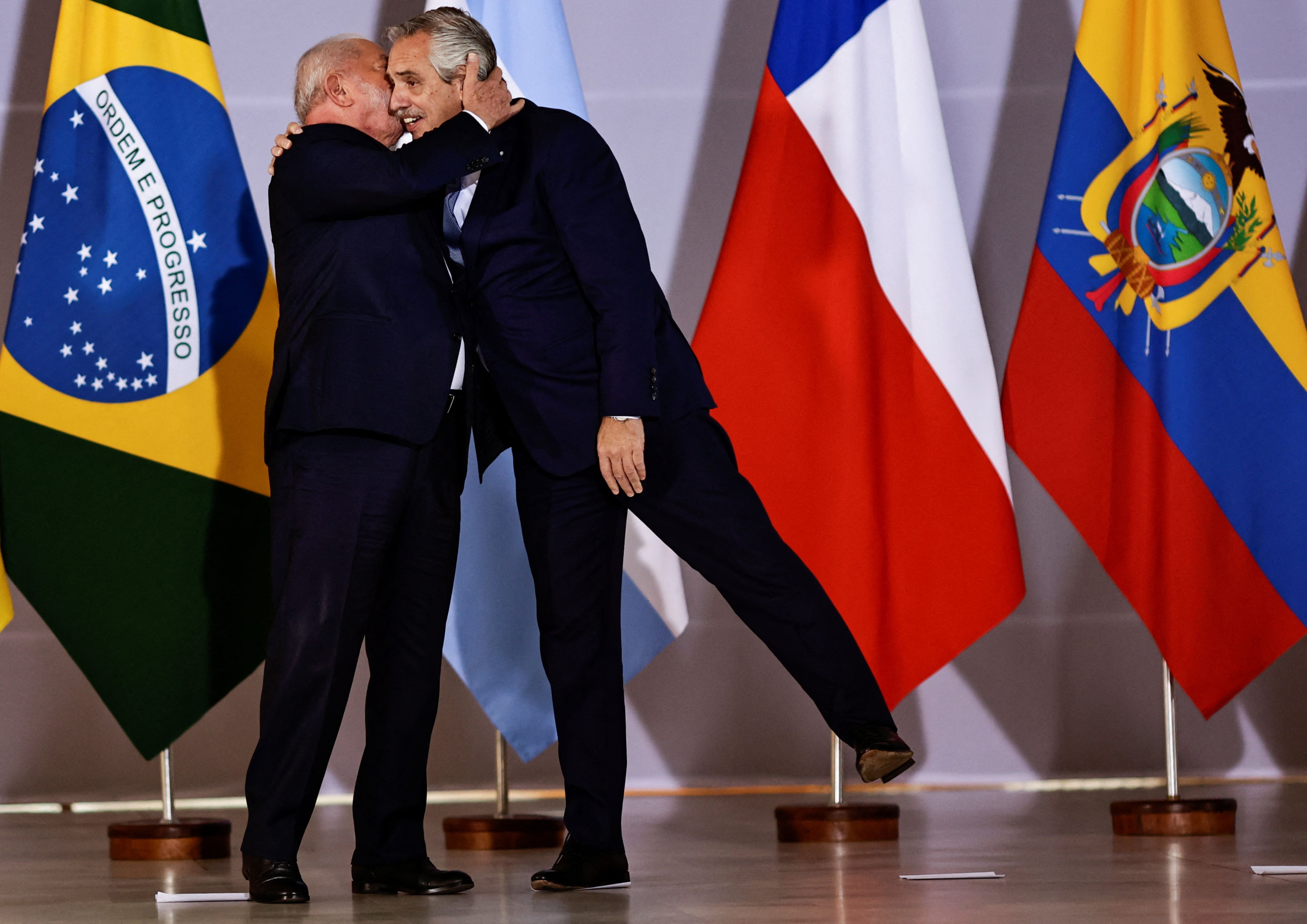 Alberto Fernández y Lula da Silva durante su último encuentro en Brasilia