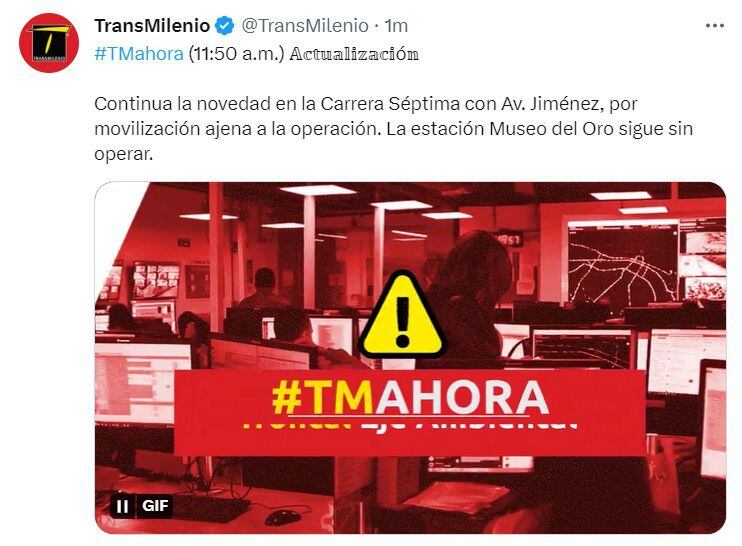 Trino de TransMilenio