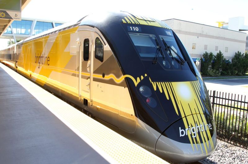 El viaje inaugural de Brightline tuvo un breve retraso debido a las ceremonias de inauguración. (EFE)
