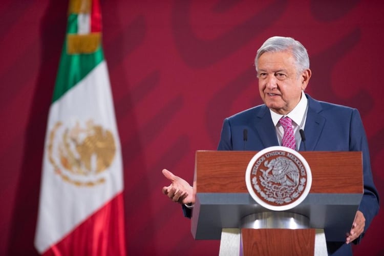 El presidente López Obrador durante la conferencia matutina del jueves 26 de marzo de 2020 (Foto: Cortesía Presidencia)