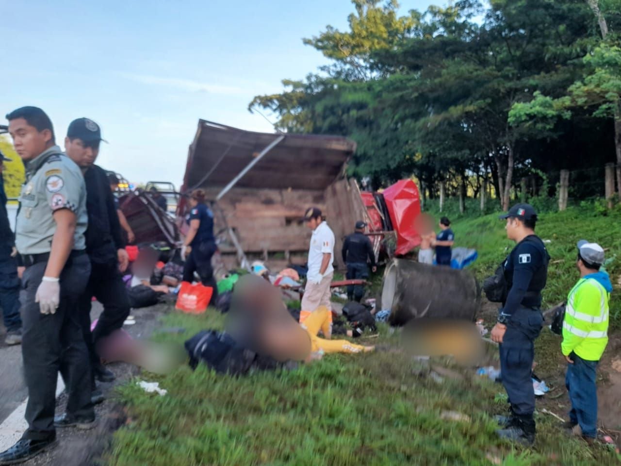 Las autoridades chiapanecas no dieron a conocer las causas del accidente (Foto: Protección Civil Chiapas)