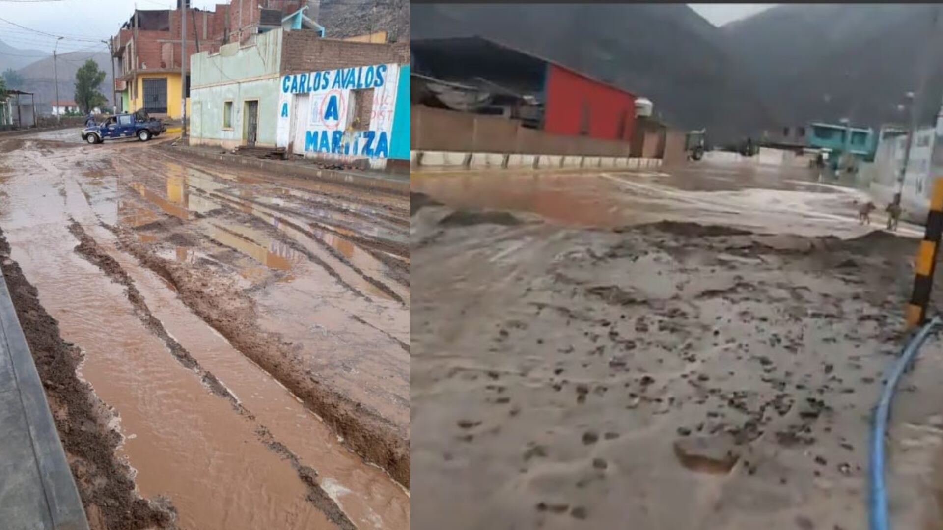 Huaico en Calango: viviendas inundadas ante la activación de la quebrada correviento