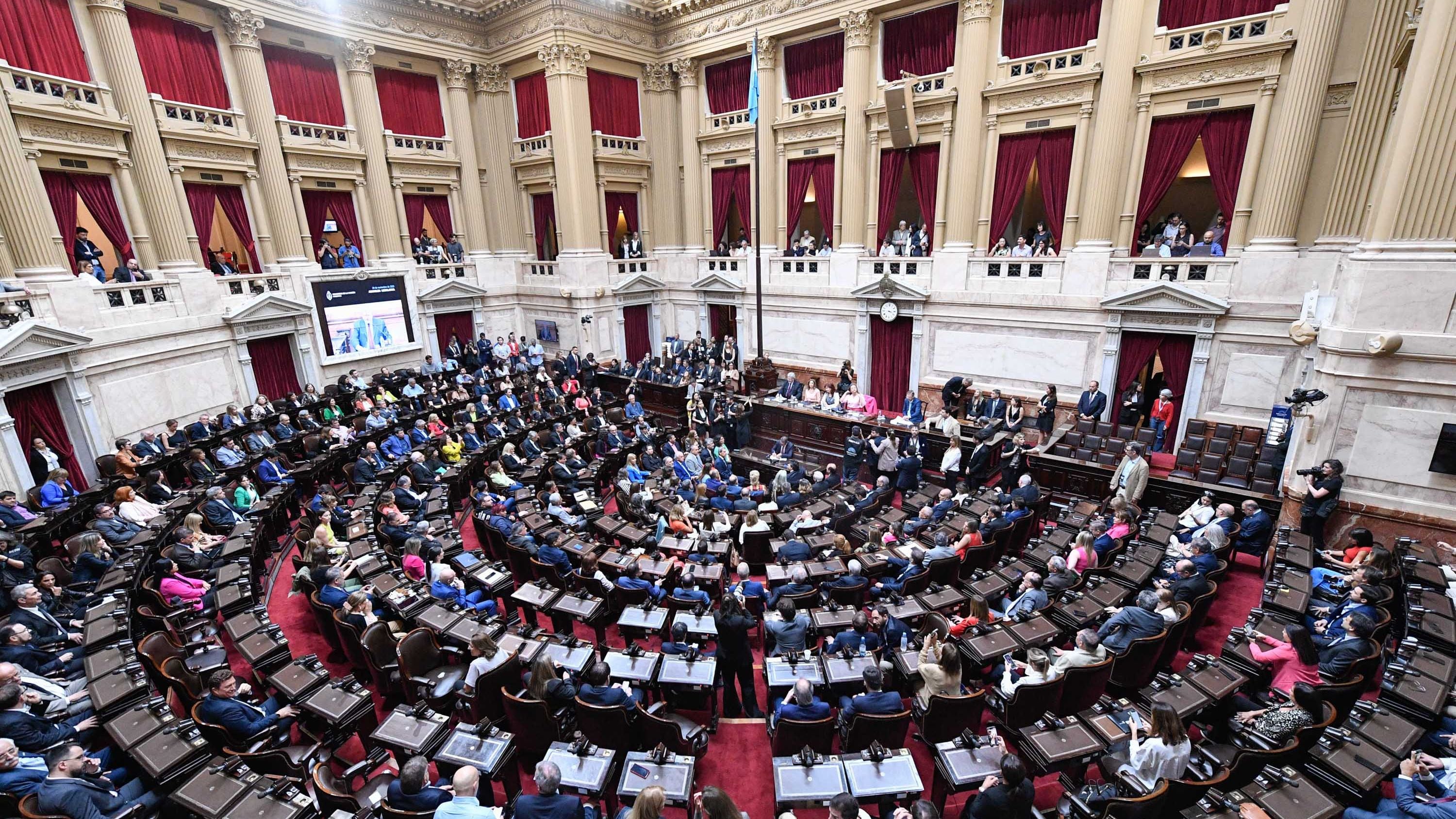 Asamblea Legislativa en el recinto de la Cámara de Diputados del Congreso de la Nación, en Buenos Aires, Argentina, el 29 de Noviembre del 2023. Fotos: Comunicación Senado.-