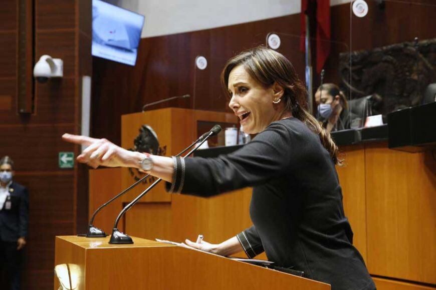 Lilly Téllez en el Senado (PAN Senado)