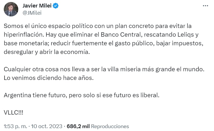 Javier Milei-Dólar