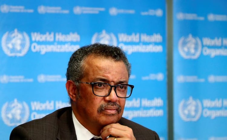 El director general de la Organización Mundial de la Salud (OMS), Tedros Adhanom Ghebreyesus, asiste a una conferencia de prensa sobre la situación del coronavirus (COVID-2019), en Ginebra, Suiza, el 28 de febrero de 2020. REUTERS/Denis Balibouse.