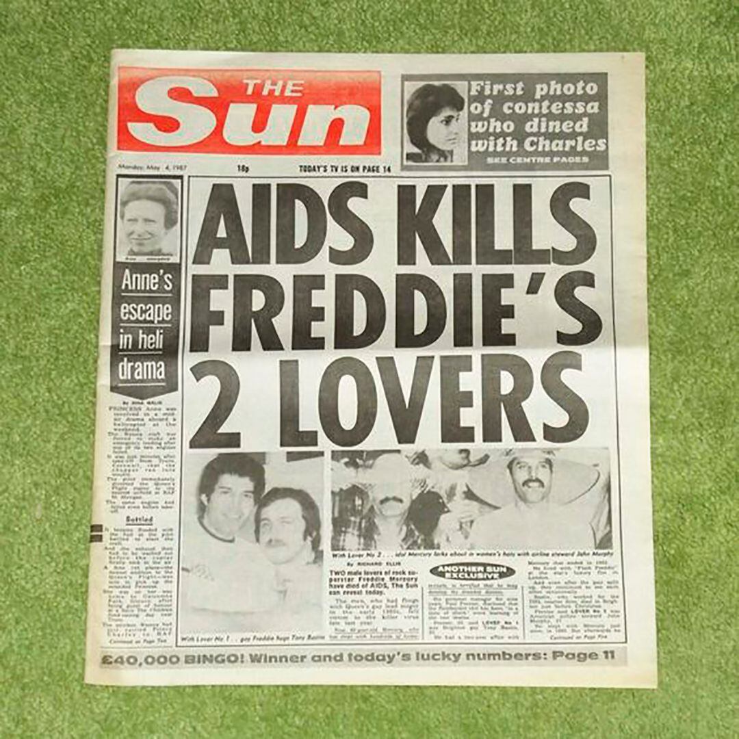 portada de The Sun Freddie Mercury