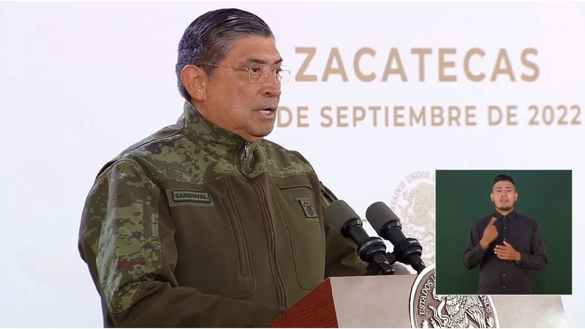 El general Luis Cresencio Sandoval, titular de la Sedena(Captura de pantalla)