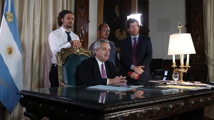 El presidente Alberto Fernández emitió un mensaje por cadena nacional (Presidencia)