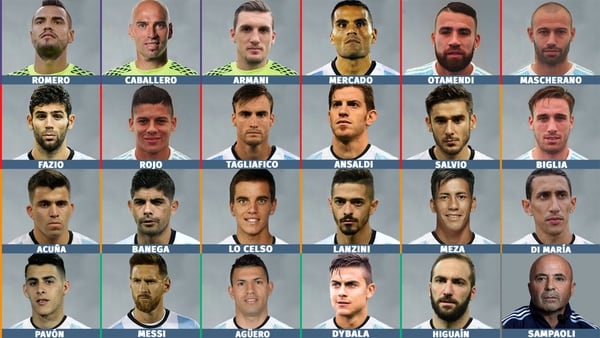 Los 23 futbolistas que representarán a la Argentina en el Mundial de Rusia 2018