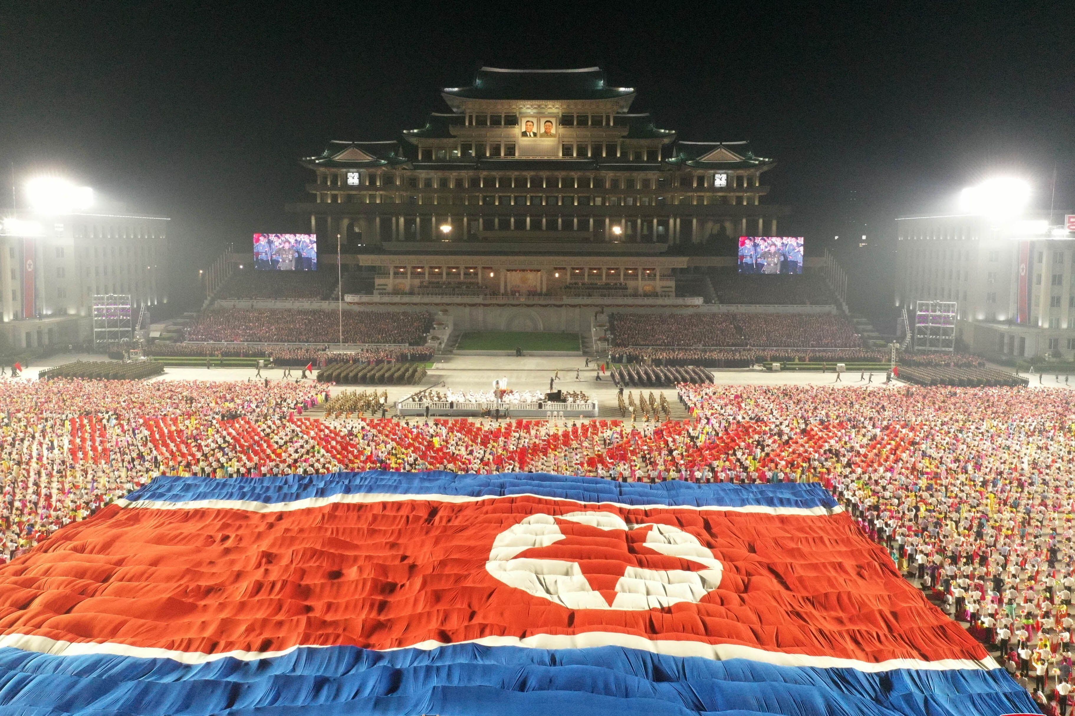 La celebración del Día de la Fundación de la República en Corea del Norte. KCNA/dpa
