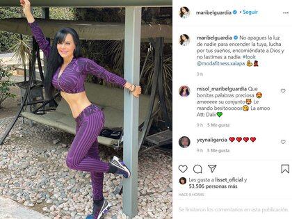 Maribel Guardia lució su vientre plano (Foto: Instagram @maribelguardia)
