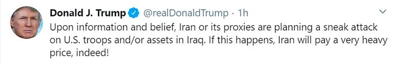 El mensaje de Trump sobre un eventual ataque iraní