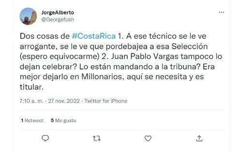 Las criticas de Luis Fernando Suárez por usar a Juan Pablo Vargas