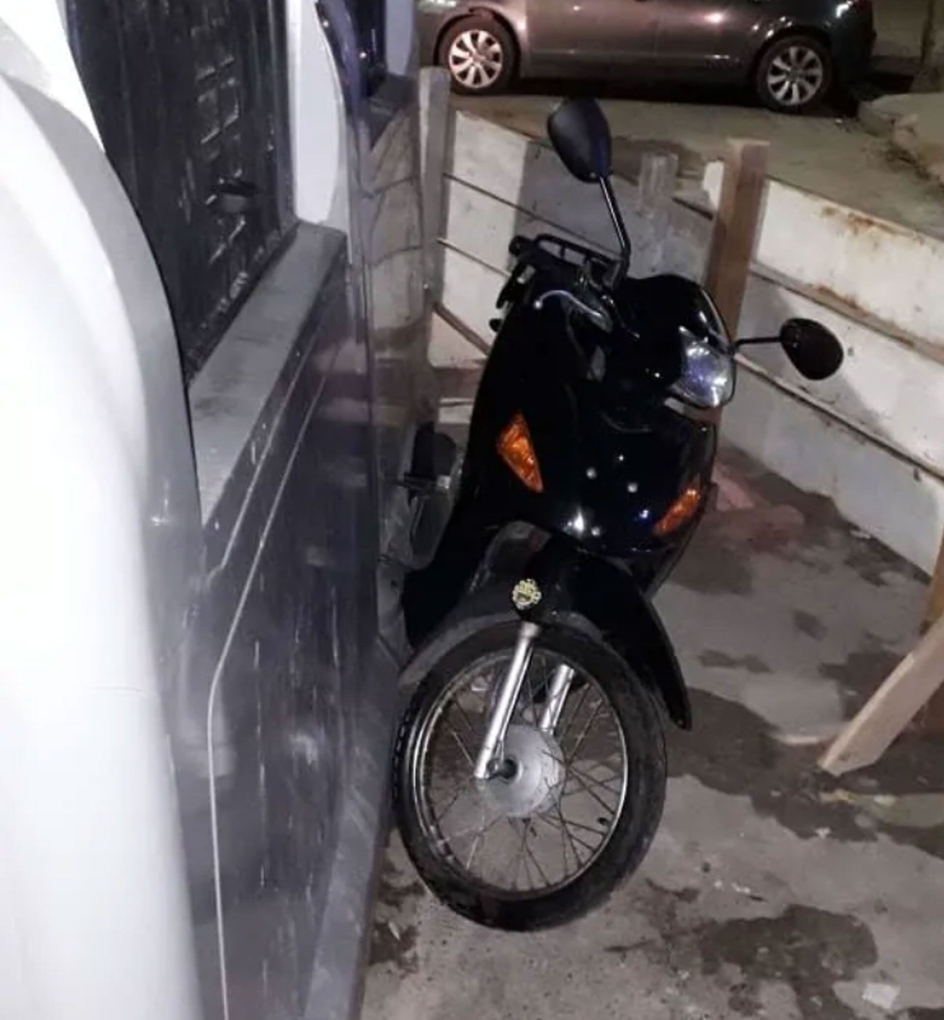 La moto Honda que intentaron robar los menores