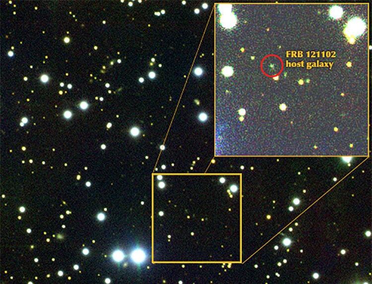 La fuente de emisión se llamó FRB 121102 (Gemini Observatory/AURA/NSF/NRC)