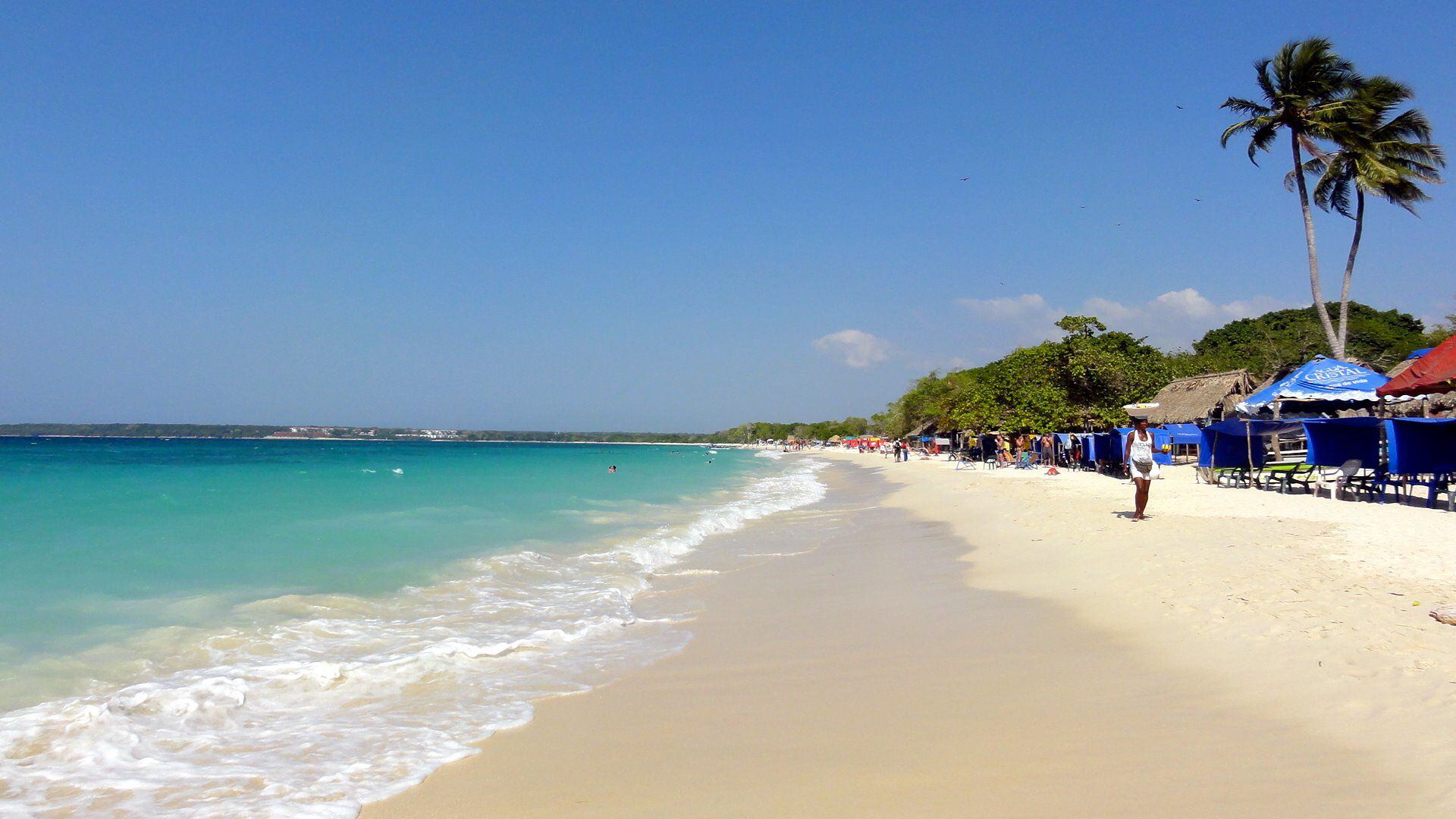 Imagen de archivo de Playa Blanca en la Isla Barú, Cartagena. De acuerdo con la inteligencia artificial, la mejor playa de Colombia está en la capital del departamento de Bolívar - crédito Infobae