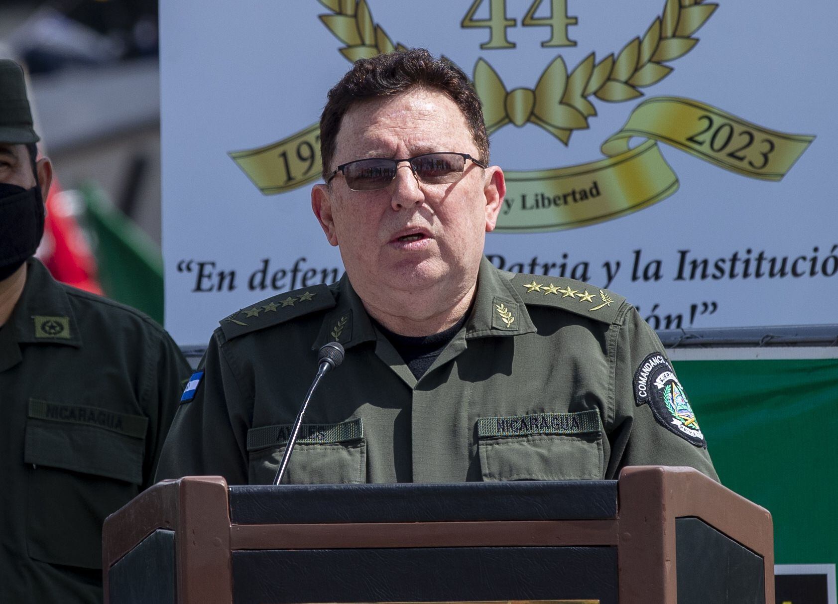 El comandante jefe del Ejército nicaragüense, Julio César Avilés, fue sancionado por el Gobierno de los Estados Unidos por “reprimir y desmantelar las instituciones democráticas” del país. (EFE/ Jorge Torres)

