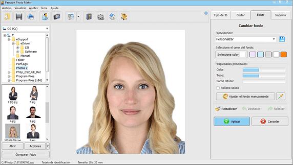 Photo editing for ID in Photoshop.  (photo: Passport Photo Maker)