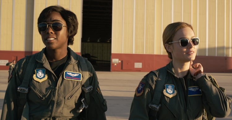 Maria Rambeau (Lashana Lynch) y Capitana Marvel (Brie Larson).
