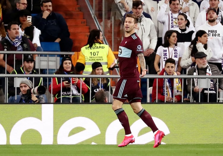 Fedor Smolov llegó al Celta de Vigo en enero y le marcó un gol al Real Madrid en el Santiago Benabéu (REUTERS)