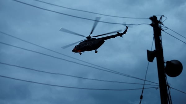 Un helicÃ³ptero miliar en el que se cree que fueron llevados los niÃ±os evacuados al hospital de Chiang RaiÂ (Reuters)