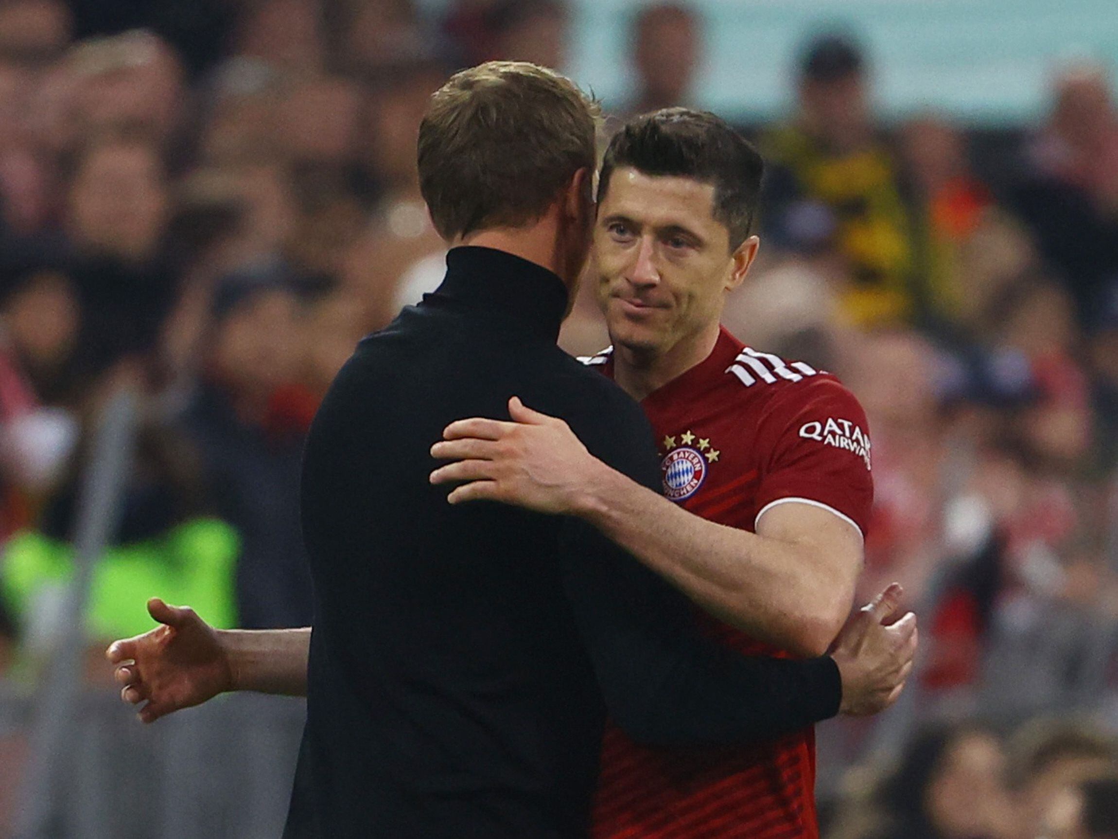 Nagelsmann lamentó la partida de Lewandowski del Bayern (Reuters)