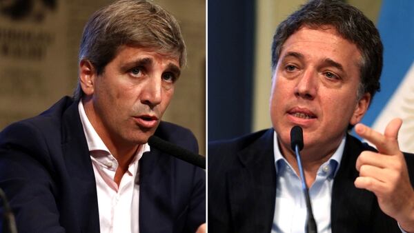 Luis Caputo y Nicolás Dujovne, ministros de Finanzas y Hacienda