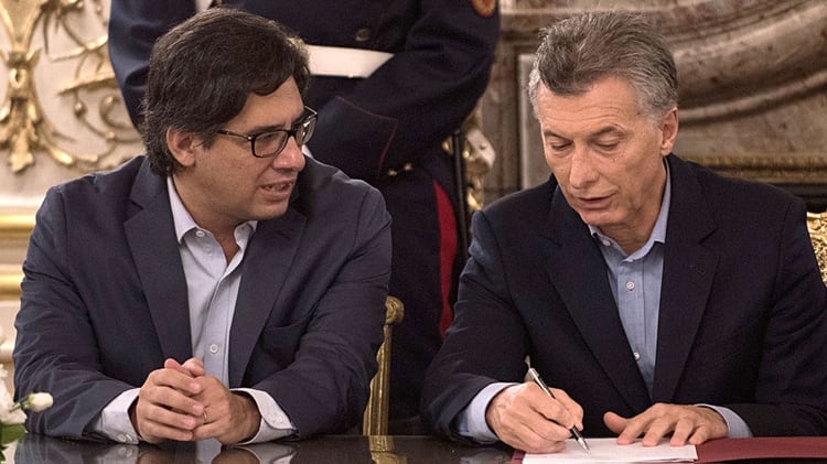El presidente Mauricio Macri y el ministro de Justicia Germán Garavano