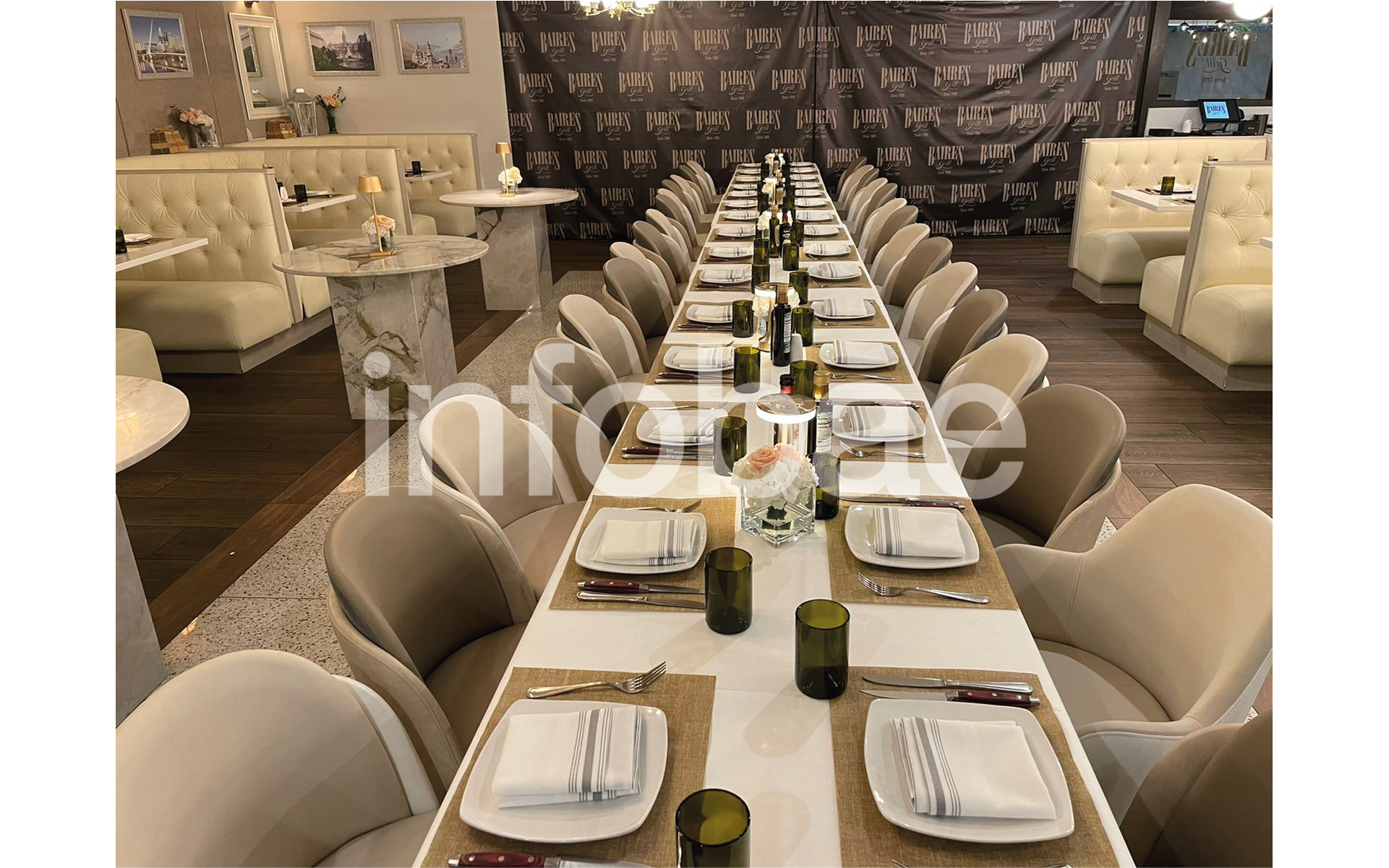 La mesa de La selección argentina en Baires Grill Miami